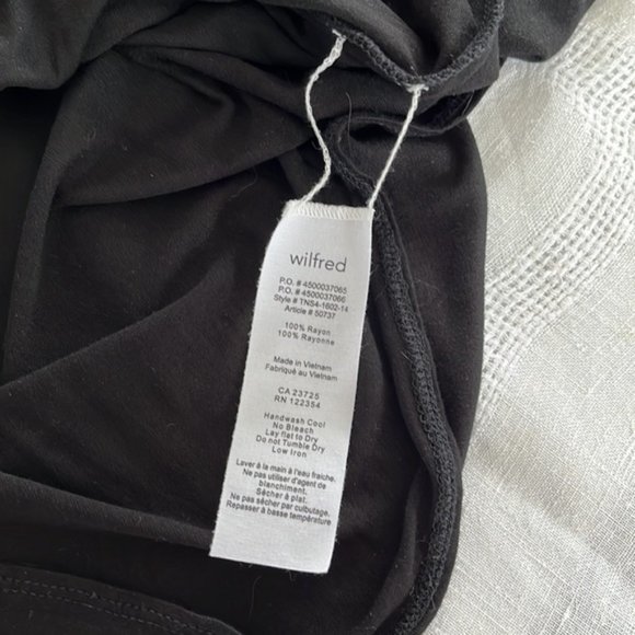 Wilfred Halter Style Tank Top with Flowy Layered Details Loose Fit Black - Picture 7 of 7